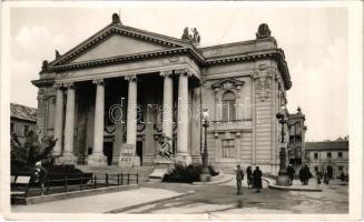 Nagyvárad, Oradea; Szigligeti Színház, Tokaji Aszú reklámfelirat / theatre, advertisement (EM)