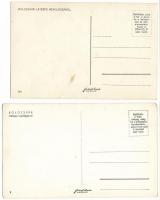 Kolozsvár, Cluj - 2 db RÉGI képeslap: légi felvételek, látkép repülőgépről / 2 pre-1945 town postcar...