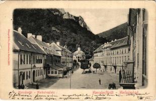 1902 Herkulesfürdő, Herkulesbad, Baile Herculane; Herkules tér / Herkulesplatz. Stengel &amp; Co. (Dresden) / square, spa (apró szakadás / tiny tear)