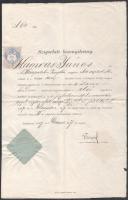 1897 Bp., Grossschmid Béni (1851-1938) jogtudós, dékán által "Zsögöd" néven aláírt bizonyítvány, ritka!