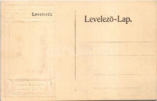 Fedák Sári. Szecessziós dombornyomott keretben, Diana krém és szappan reklámmal. Készíti Ernyei Béla...