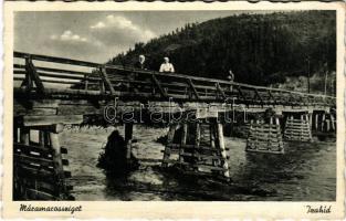 1943 Máramarossziget, Sighetu Marmatiei; Iza folyó, híd / river, bridge (EK)