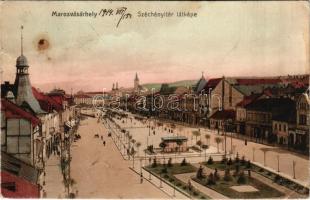 1914 Marosvásárhely, Targu Mures; Széchenyi tér, üzletek. Porjes S. Sándor kiadása / square, shops (r)