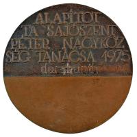 1975. "A nagyközségért / Alapította Sajószentpéter Nagyközség Tanácsa 1975" kétoldalas bro...