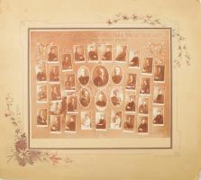 1921 A Kolozsvári róm. kath. főgimnáziumban végzettt ifjak baráti emléke Joannes kolozsvári fényképész műterméből tabló 39x34 cm