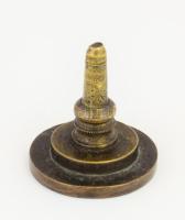 Winter Zsigmond okleveles elektrotechnikus Győr bronz pecsételő, h: 4,5 cm