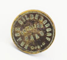 Franz Silbersdorf régi bronz pecsételő, h: 5 cm
