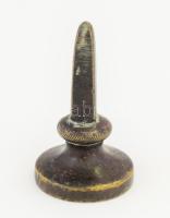 Franz Silbersdorf régi bronz pecsételő, h: 5 cm