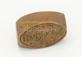 Fényes Marczel bronz kétoldalas nyomódúc, h: 4,5 cm