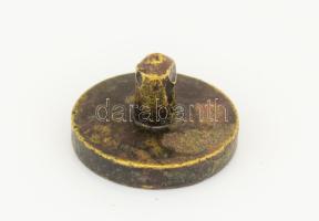 Pápai Takarék Pénztár 1863 bronz pecsételő, d: 3 cm