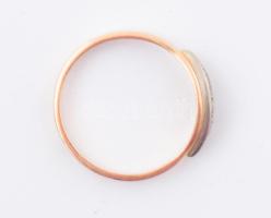 14K arany (Au) gyűrű markazittal br 2 g m:54