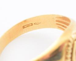 14K arany (Au) gyűrű ametiszttel br 1,9 g m: 53