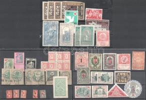 Vegyes parafilatélia és okmánybélyeg tétel 5 db stecklapon