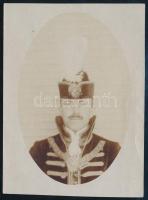 Beniczky György vadász portréja, fotó, hátoldalon feliratozva, szélén törésnyom, 10,5×7,5 cm