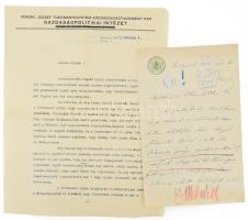 1917 Azonosítandó országgyűlési képviselő és a Közgazdaságtudományi kar Gazdaságpoitikai Intézet vezetőjének autográf aláírása