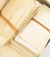 650 db Nagyrészt 1945 előtti névjegykártya, részben autográf feliratokkal