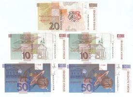 Szlovénia 1990-1992. 1T - 100T (9x) T:AU-F
Slovenia 1990-1991. 1 Tolarjev - 100 Tolarjev (9x) C:AU-...