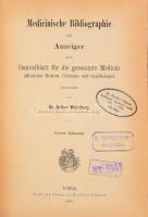 Würzburg, Arthur: Medicinische Bibliographie und Anzeiger zum Centralblatt für die gesammte Medicin (Klinische Medicin, Chirurgie und Gynäkologie). Bearbeitet von - - . Vierter Jahrgang. Leipzig, 1886, Breitkopf &amp; Härtel, XLVI+(2)+316 p. Német nyelven. Félvászon-kötésben, sérült gerinccel, belül nagyrészt jó állapotban. Dr. Tauffer Vilmos (1851-1934) szülész, nőgyógyász, egyetemi tanár bélyegzőivel.