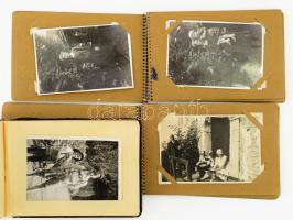 1930-1940, 3 darab fotóalbum, benne fotókkal