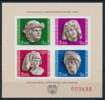 1976 Bélyegnap - Budavári gótikus szobrok ajándék blokk (17.000)