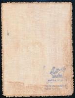 Varga Vilmos (1952-2016): Lányka galambbal, 1996. Nyomat, papír, jelzett. Paszpartuban. 10x6,5 cn