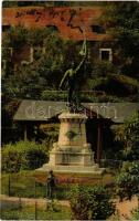 1910 Selmecbánya, Schemnitz, Banská Stiavnica; Honvéd szobor. Joerges kiadása / Hungarian military monument (fl)