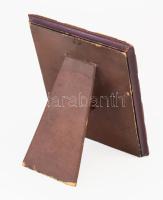 cca 1910 Elegáns házaspár portréja, fotó, korabeli dekoratív, üvegezett, kitámasztható asztali képke...