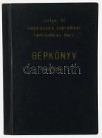 cca 1950-1960 Gólya III. hidraulikus gépkocsi daru. Gyártja: Általános Gép és Műanyag Ktsz. Műszaki leírás és karbantartási utasítás. Gépelt kézirat, beragasztott fotókkal, ábrákkal. Egészvászon-kötésben, 47 p.