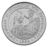 Lebó Ferenc (1960-) 1992. "László király szentté avatásának 800. évfordulója / Nagyvárad alapításának 900. évfordulója" jelzett Ag emlékérem kapszulában, dísztokban, sorszámozott tanúsítvánnyal (31.1g/0.925/42.5mm) T:PP