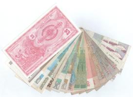 19db-os vegyes külföldi bankjegy tétel, közte Románia, Jugoszlávia, Fehéroroszország T:AU-F
19pcs o...