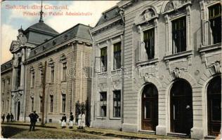 1918 Caracal, Primaria si Palatul Administrativ / town hall, administrative palace (worn corners)