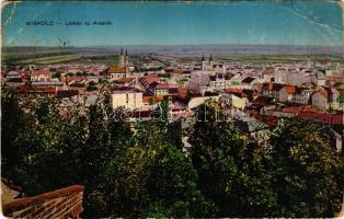 1917 Miskolc, látkép az Avasról. Grünwald Ignác kiadása (EB)