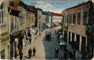 1918 Caracal, Strada Anton Caracala / street view, shops (worn corners)