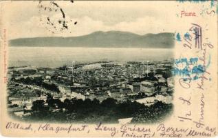 1899 (Vorläufer!) Fiume, Rijeka; látkép, kikötő. Stengel &amp; Co. (Dresden-Berlin) / general view, port (kis szakadás / small tear)