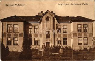1915 Vulkán, Zsilyvajdejvulkán, Jiu-Vaidei-Vulcan, Vulcan; Salgótarjáni kőszénbánya rt. kórháza / hospital of the coal mine (fa)
