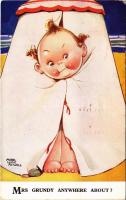 1934 Mrs Grundy anywhere about? Valentine &amp; Sons Ltd. children art postcard s: Mabel Lucie Attwell (EK)