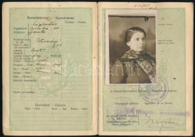 1926 Útlevél román vízummal, fényképpel