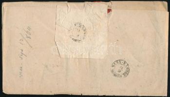 1864 Rendkívül érdekes kétszer futott hivatalos levél előbb Tasnádról Zilahra, majd onnan portósan N...