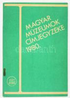 1980 Magyar Műzeumok címjegyzéke 110 p.