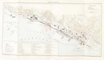 1910 Fiume és kitője térkép 46x23 cm