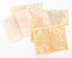 ca 1910 Párizs, Szentpétervár, Róma, Berlin, Bécs, Amszterdam, Brüsszel. Pallas térképek 24x31 cm