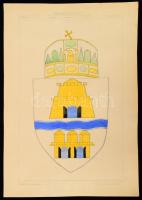 ca 1930 irredenta rajzok térkép rajzok, 45x30 cm 5 db