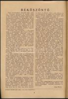 1943 A Művészetszemlélet c. folyóirat I. évfolyam 1. induló száma