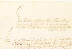 1708 Gyürky Pál (?-1710) tábornok II. Rákóczi Ferenc generálisának levele Andi Ádám részére, melyben...