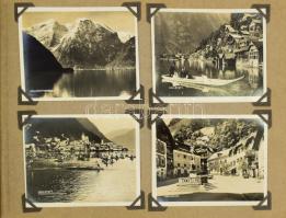 cca 1910-1930 Osztrák helyszíneket tartalmazó fotóalbum.35 db fotó + 10 képeslap