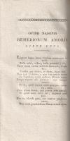 Ovidius, Publius Naso: 
Publii Ovidii Nasonis Opera. Volumen primum.
[Bécs] Vindobonae, 1803. Typi...
