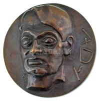 Hetés György (1921-1998) DN "Ady" egyoldalas, öntött bronz plakett (~103mm) T:AU,XF