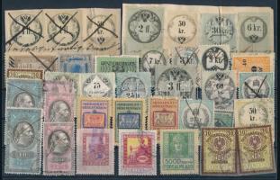 37 db régi osztrák és magyar okmánybélyeg