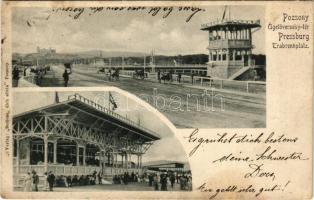 Pozsony, Pressburg, Bratislava; Ügetőversenytér, lóversenypálya. Bediene dich allein / hippodrome (EB)