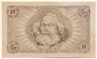 1919. Budapest 10K "Fegyver és Gépgyár" utalvány, jobbra tolódott alapnyomattal T:AU Adamo...